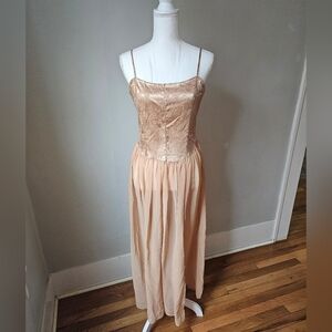 Victoria's Secret Peach Satin Slip Dress